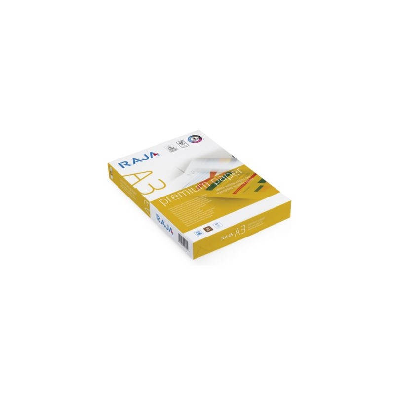 Ramette papier haute qualité RAJA A3 80g  - Paquet de 500 x 5