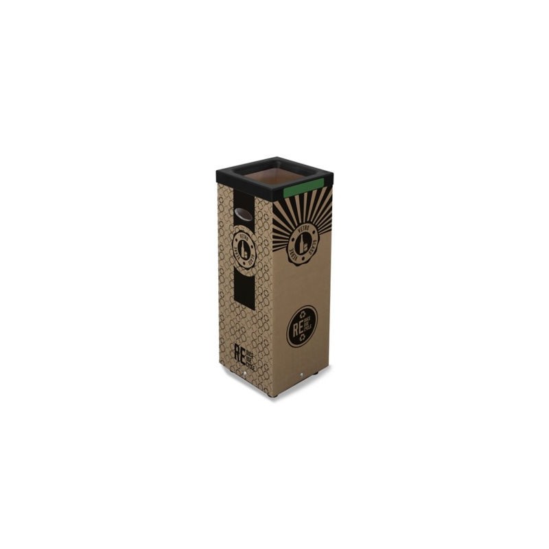 Poubelle de tri en carton 60 litres verre