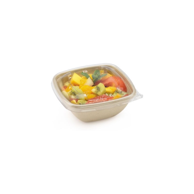 Saladier carré en canne à sucre 132x132x54 mm - Paquet de 500