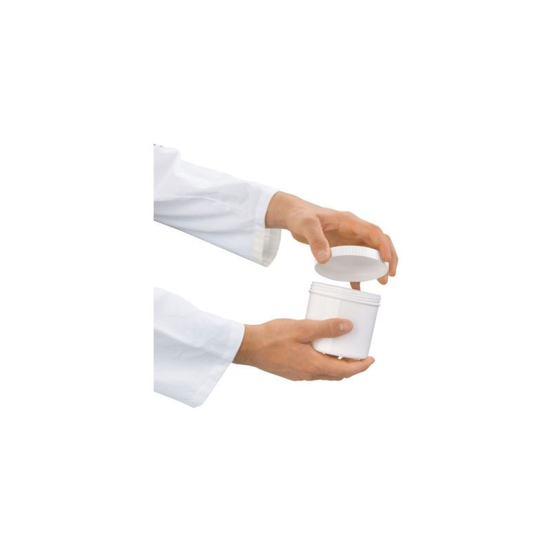 Pot rond blanc opaque à couvercle vissant standard 100 ml - Paquet de 200