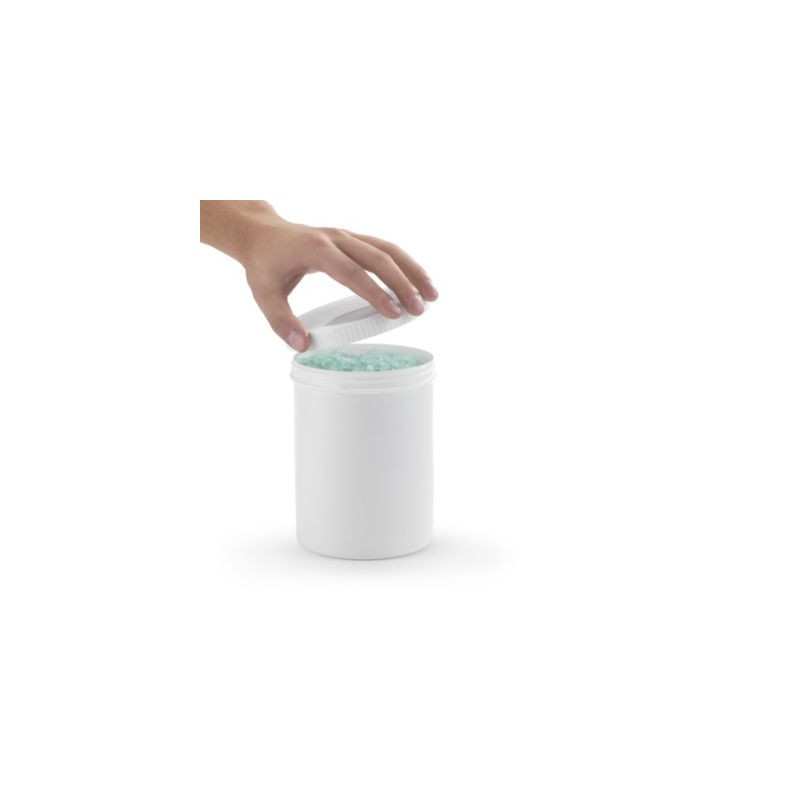 Pot rond blanc opaque à couvercle vissant standard 1250 ml - Paquet de 40
