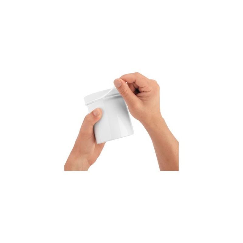 Pot rond blanc opaque à couvercle vissant inviolable 250 ml - Paquet de 200