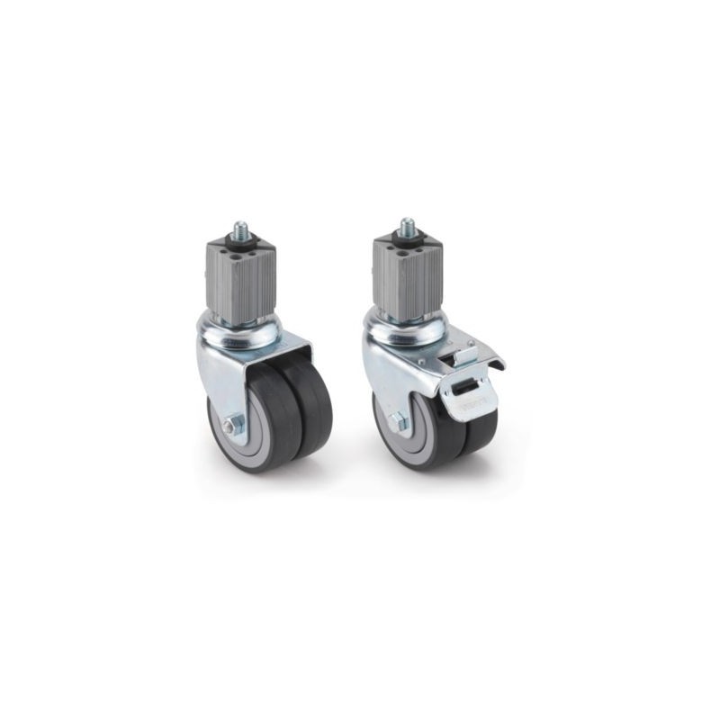 Kit de 4 roulettes pivotantes