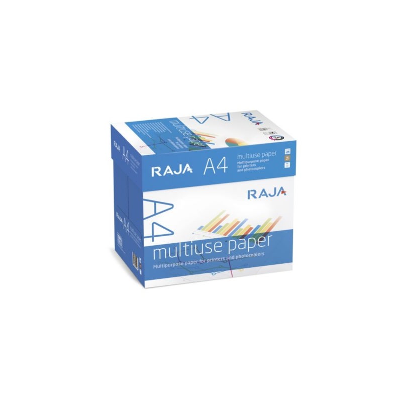 Papier multifonction A4 80g en boîte de 2500 feuilles RAJA - Paquet de 2500