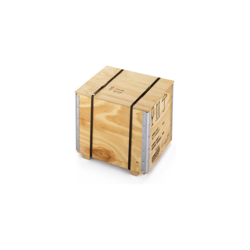 Caisse en bois contreplaqué avec chevron RAJA 45x35x37 cm
