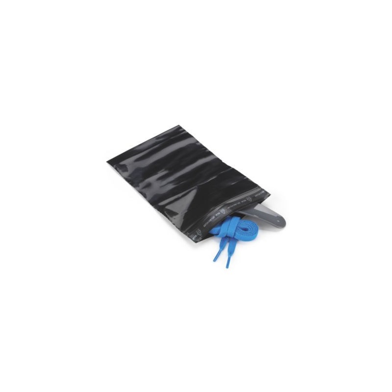 Sachet plastique zip 50% recyclé noir opaque RAJA 16x22 cm - Paquet de 500