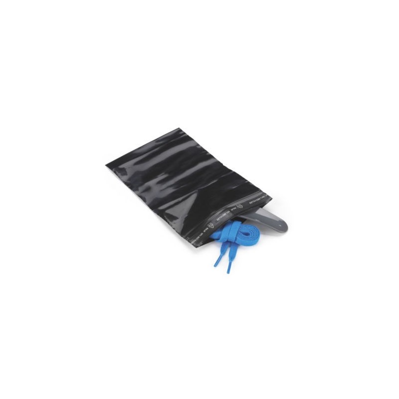 Sachet plastique zip 50% recyclé noir opaque RAJA 24x32 cm - Paquet de 500