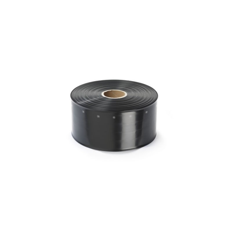 Gaine plastique 50% recyclé noire opaque 100 microns 140 mm x 350 m