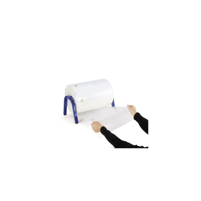 Gaine plastique recyclé transparente 100 microns 180 mm x350 m