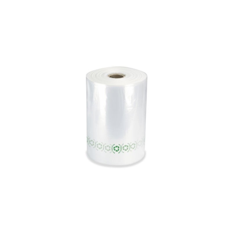 Gaine plastique 50% recyclé transparente 50 microns 400 mmx700 m