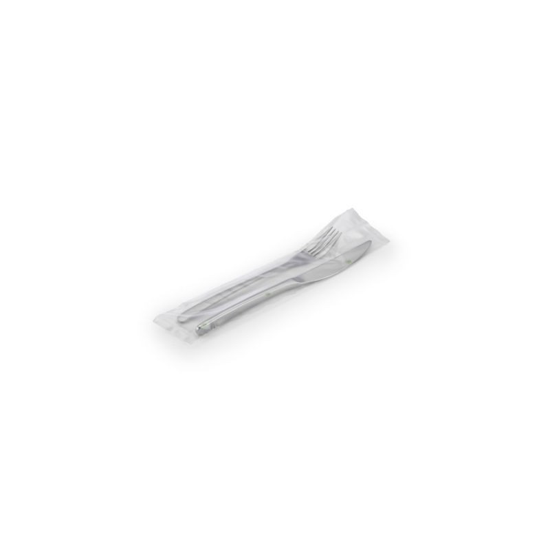 Gaine plastique 50% recyclé transparente 100 microns 40 mm x350 m