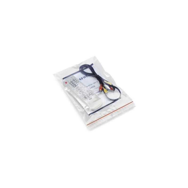 Sachet plastique zip transparent 60 microns RAJA 25x32 cm - Paquet de 1000