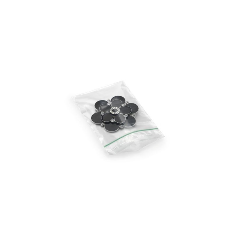 Sachet plastique zip 50% recyclé transparent 60 microns RAJA 7x10 cm - Paquet de 1000