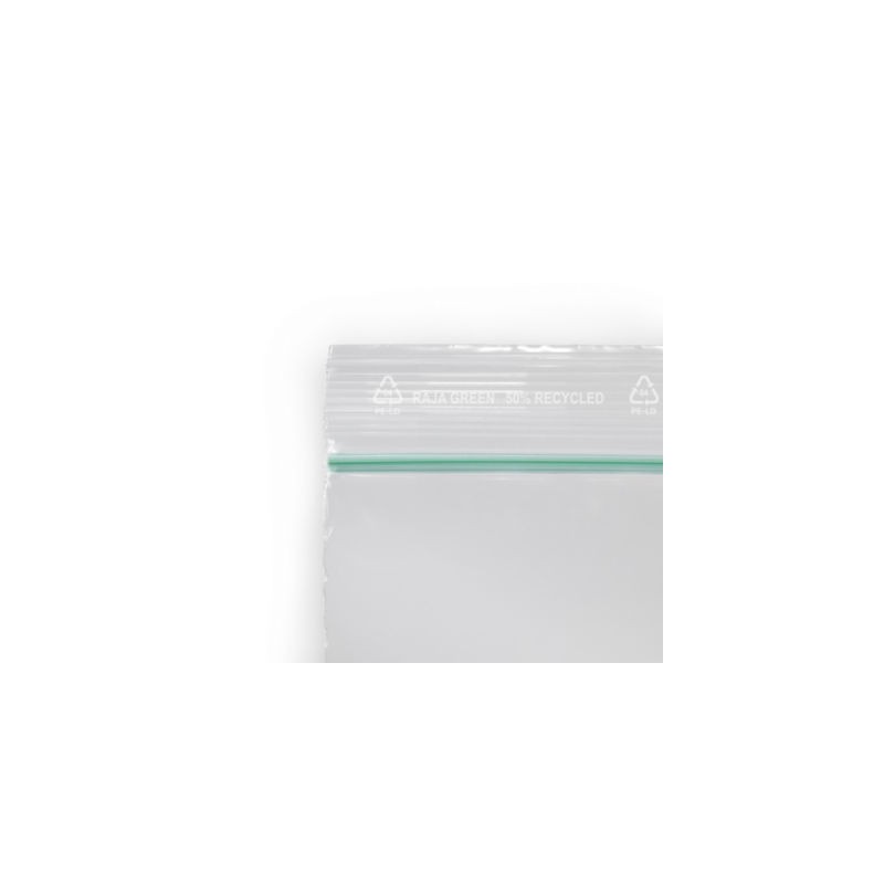 Sachet plastique zip 50% recyclé transparent 100 microns RAJA 4 x 6 cm  - Paquet de 500
