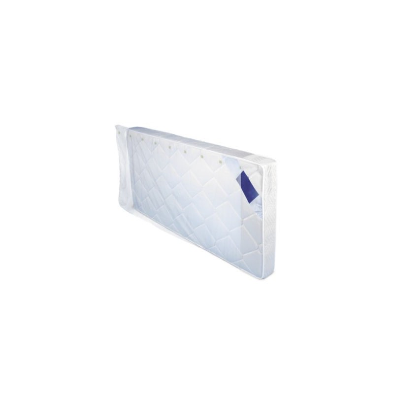 Housse plastique 50% recyclé transparente pour literie 50 microns 95x220x25cm - Paquet de 75