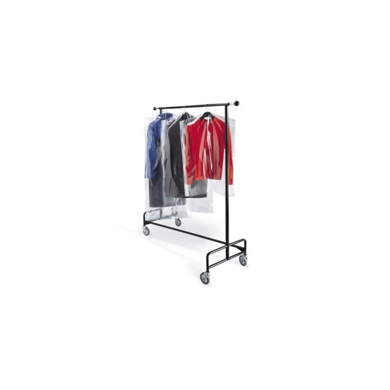 Housse plastique 50% recyclé transparente pour vêtements avec fermeture curseur 60x150 cm - Paquet de 75