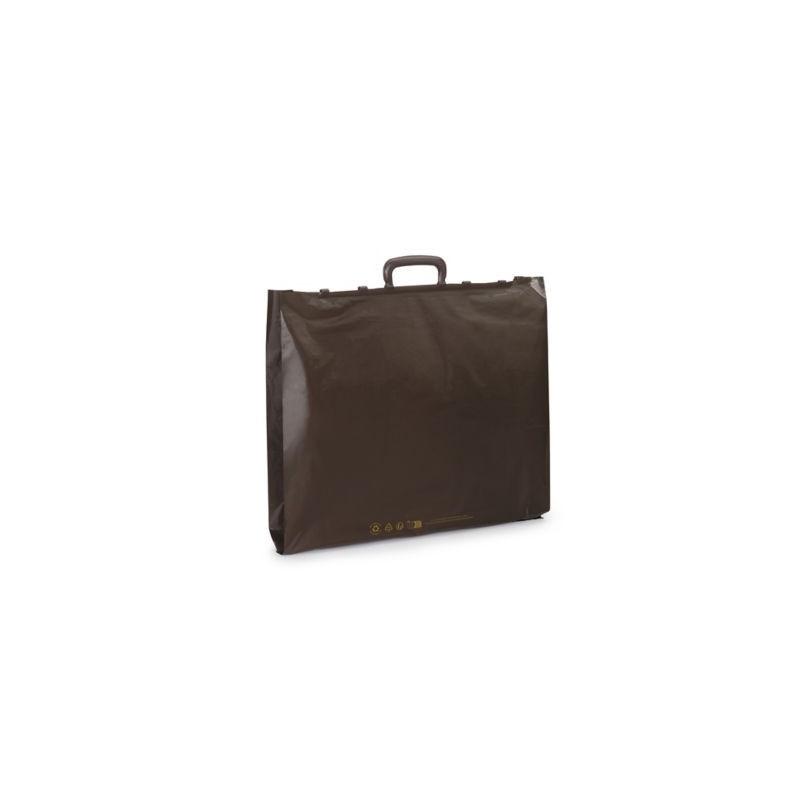Sac plastique brun 60% recylé à poignées rigides 50 x 45 x 10 cm - Paquet de 100