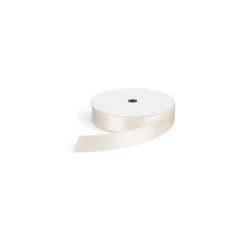 Ruban effet satin ivoire 25 mm x 45 m