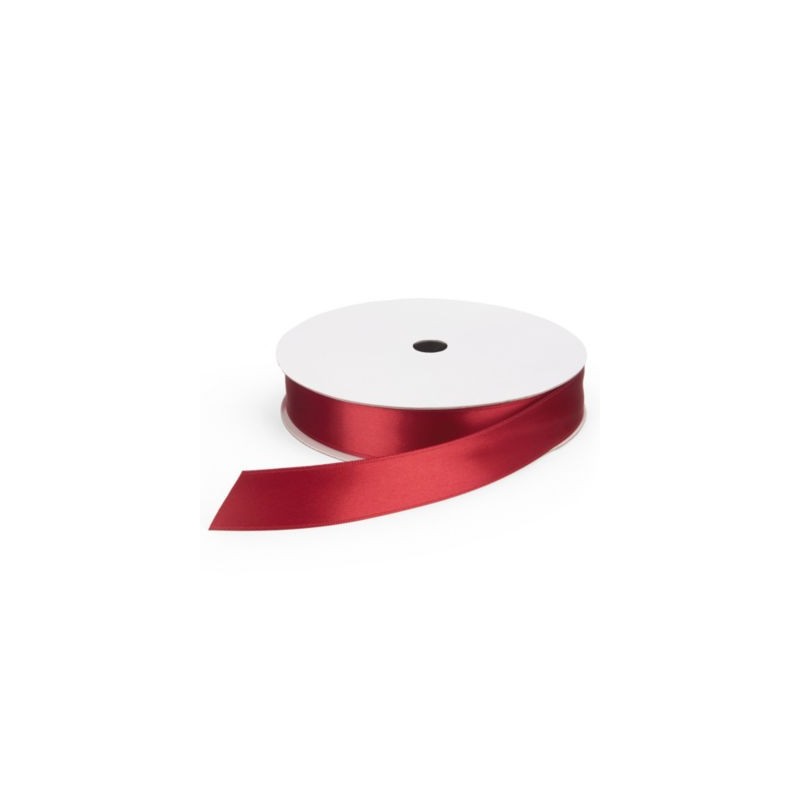 Ruban effet satin rouge 25 mm x 45 m