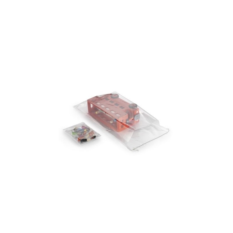 Sachet plastique 75% recyclé liassé transparent avec message sécurité enfants à fermeture adhésive 55x88 cm - Paquet de 250