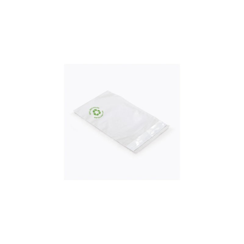 Sachet plastique 50% recyclé givré à fermeture adhésive 16 x 22 cm - Paquet de 1000