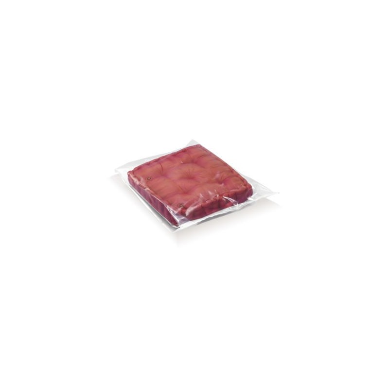 Sachet plastique recyclé à soufflets transparent 100 microns RAJA 35x80x25 cm - Paquet de 250