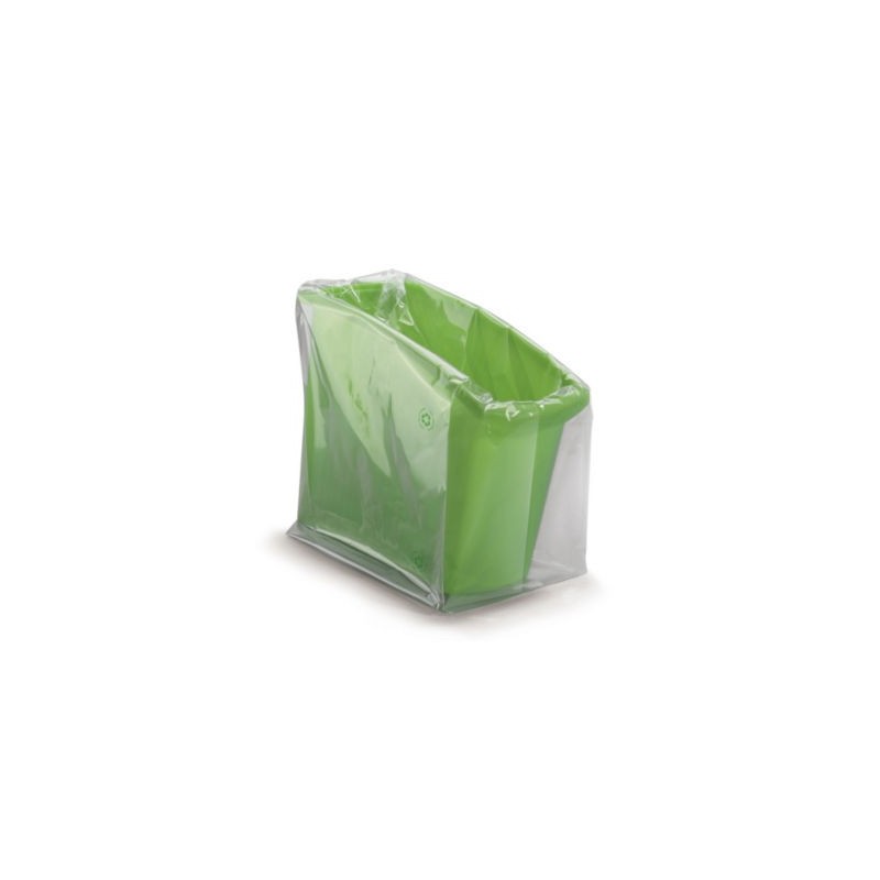 Sachet plastique recyclé à soufflets transparent 50 microns RAJA 48 x 80 x 40 cm - Paquet de 500