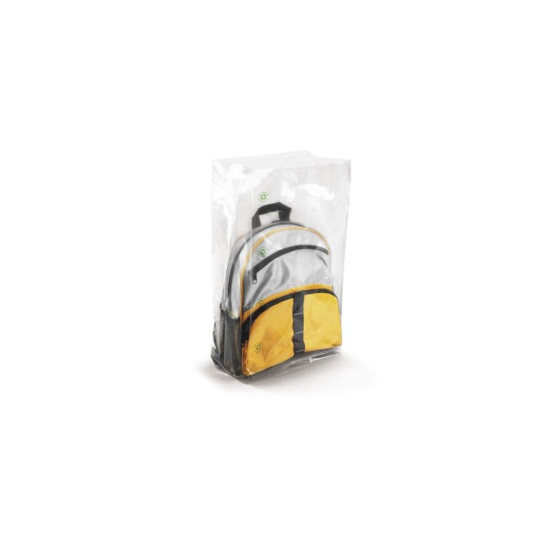 Sachet plastique recyclé à soufflets transparent 50 microns RAJA 60 x 100 x 40 cm - Paquet de 250