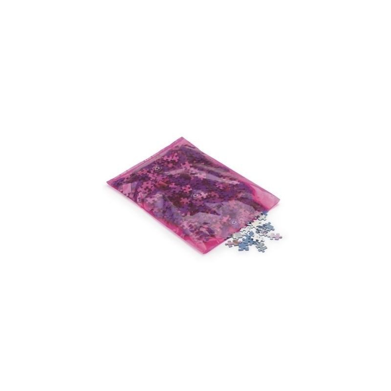 Sachet plastique 50% recyclé rose translucide 40 microns 22,5x33 cm - Paquet de 1000