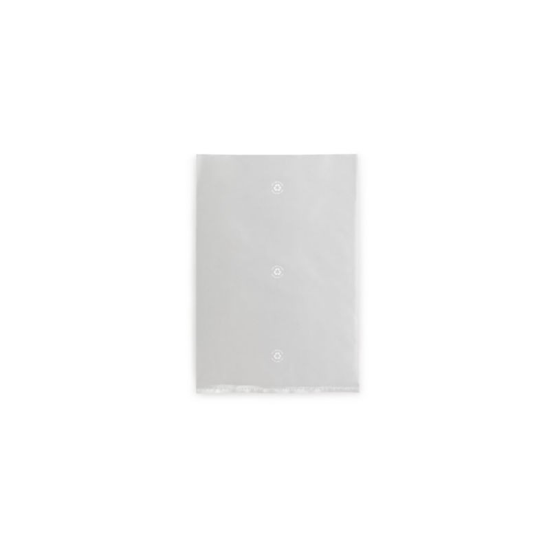Sachet plastique 50% recyclé transparent translucide 80 microns 22,5x33 cm - Paquet de 1000