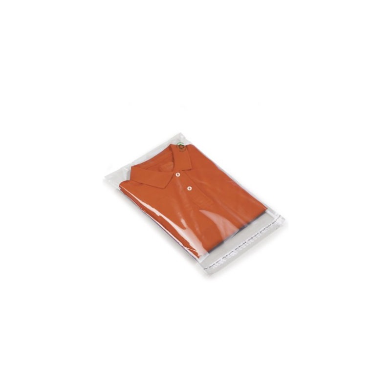 Sachet plastique 75% recyclé transparent à fermeture adhésive 27x38 cm - Paquet de 1000