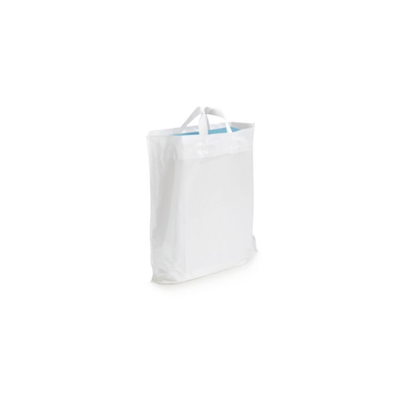 Sac plastique recyclé à poignées souples 45 x 45 x 10 cm - Paquet de 250