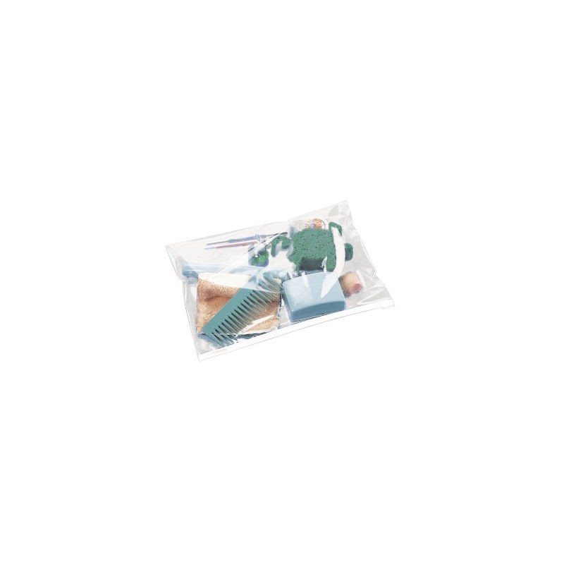 Sachet plastique plat transparent haute brillance à curseur 32x23 cm - Paquet de 300
