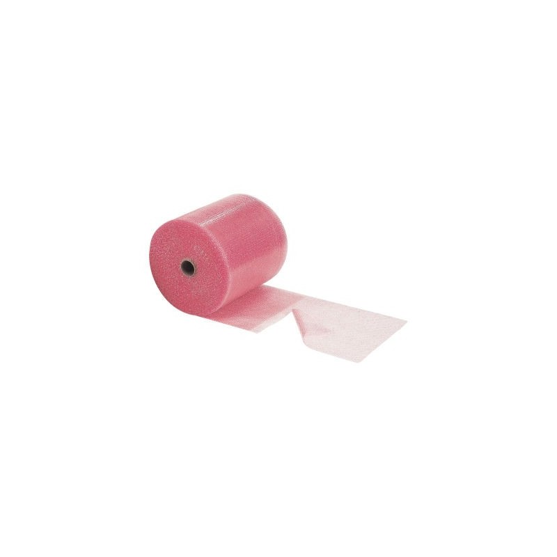 Film bulles antistatique Ø 10 mm avec prédécoupe tous les 50 cm largeur 50 cm x 50 m - Lot de 2