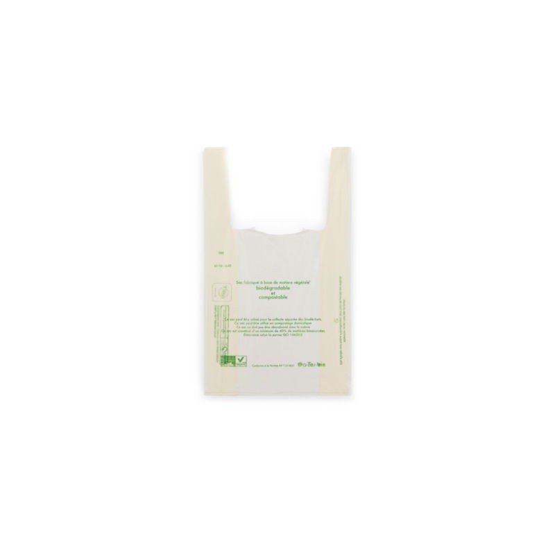 Sac bretelle bio liasse 26x45x12 beige - Vendu par 1000
