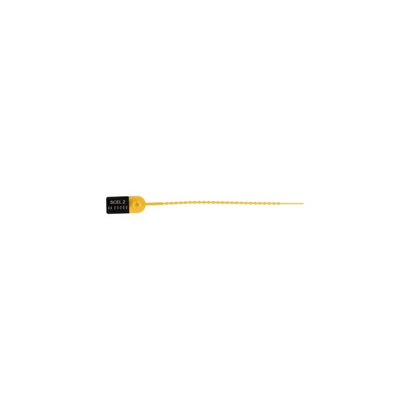 Scellé à tige crantée jaune - Paquet de 100