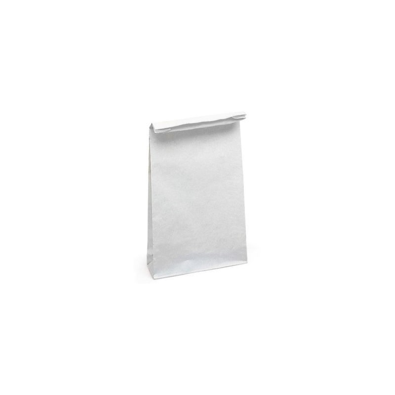 Sac kraft haute résistance blanc double épaisseur 180 g/m² 24x52x11 cm - Paquet de 100