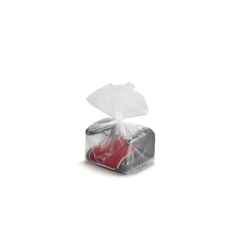 Sachet plastique à soufflets transparent 12 microns 40x90x30 cm - Paquet de 1000