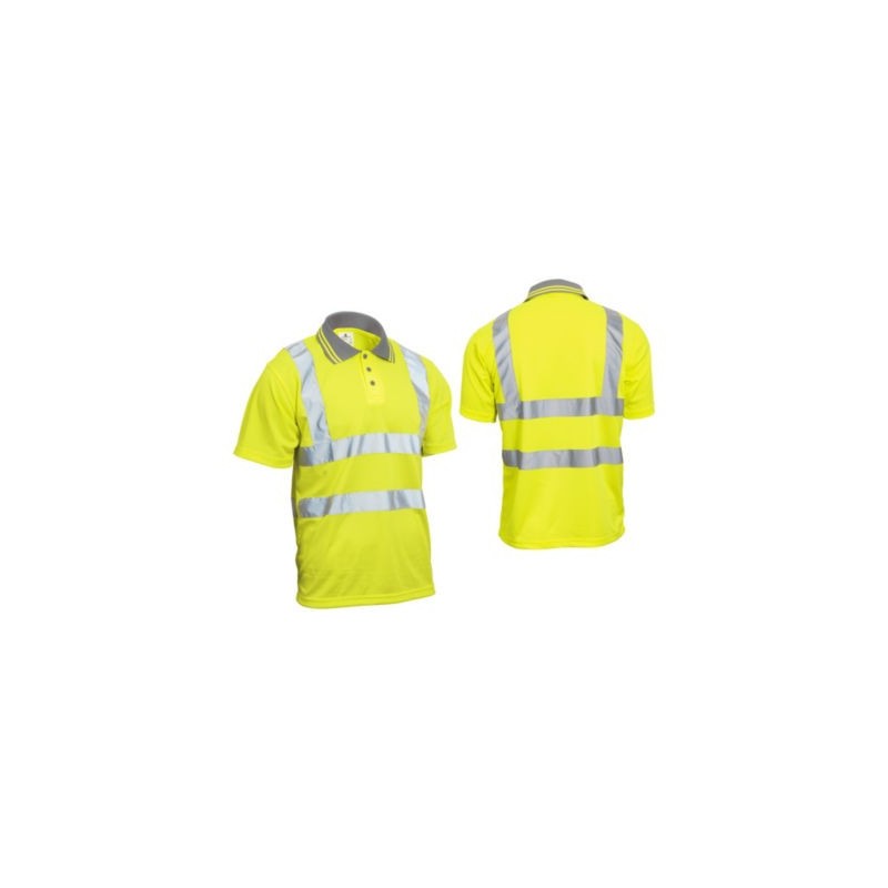 Polo manches courtes haute visibilité jaune DELTA PLUS taille XXL