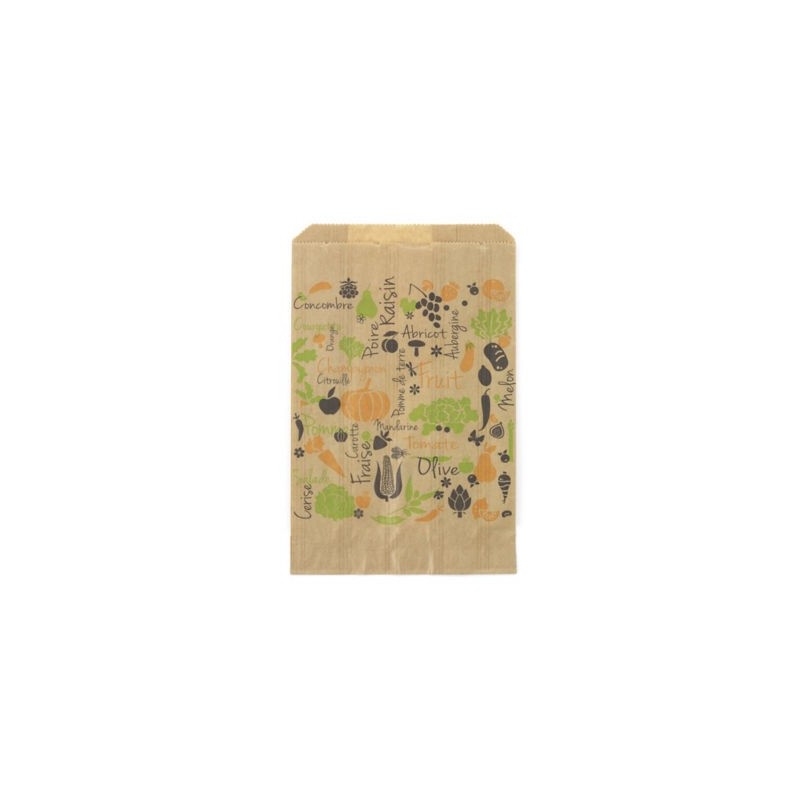 Sachet kraft primeur avec soufflets 14x21x7 cm - Paquet de 1000