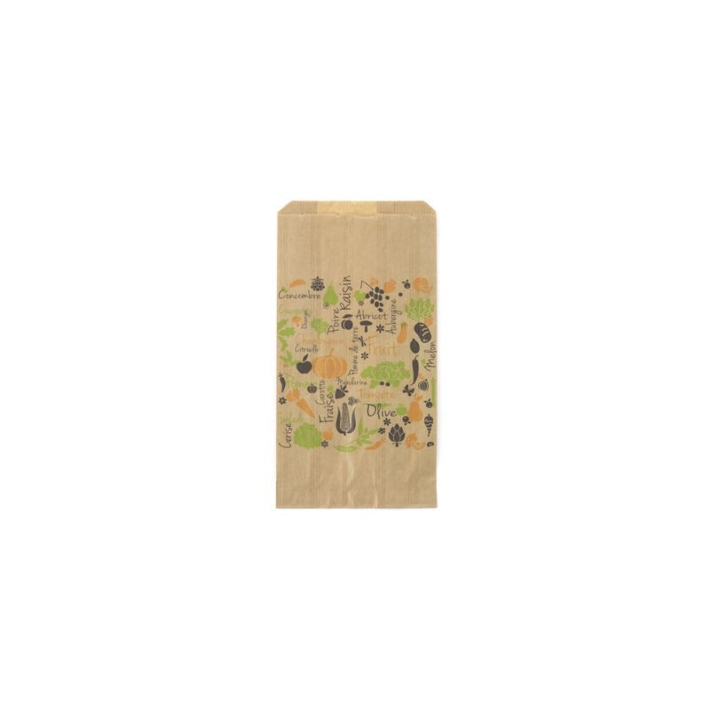 Sachet kraft primeur avec soufflets 14x25x7 cm - Paquet de 1000