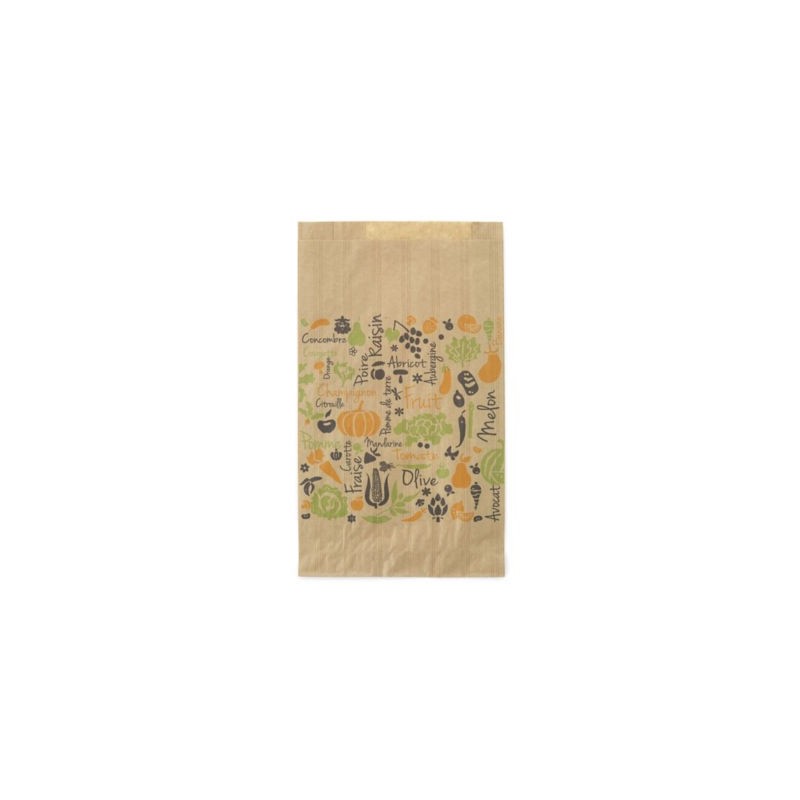 Sachet kraft primeur avec soufflets 20x34x7 cm - Paquet de 1000