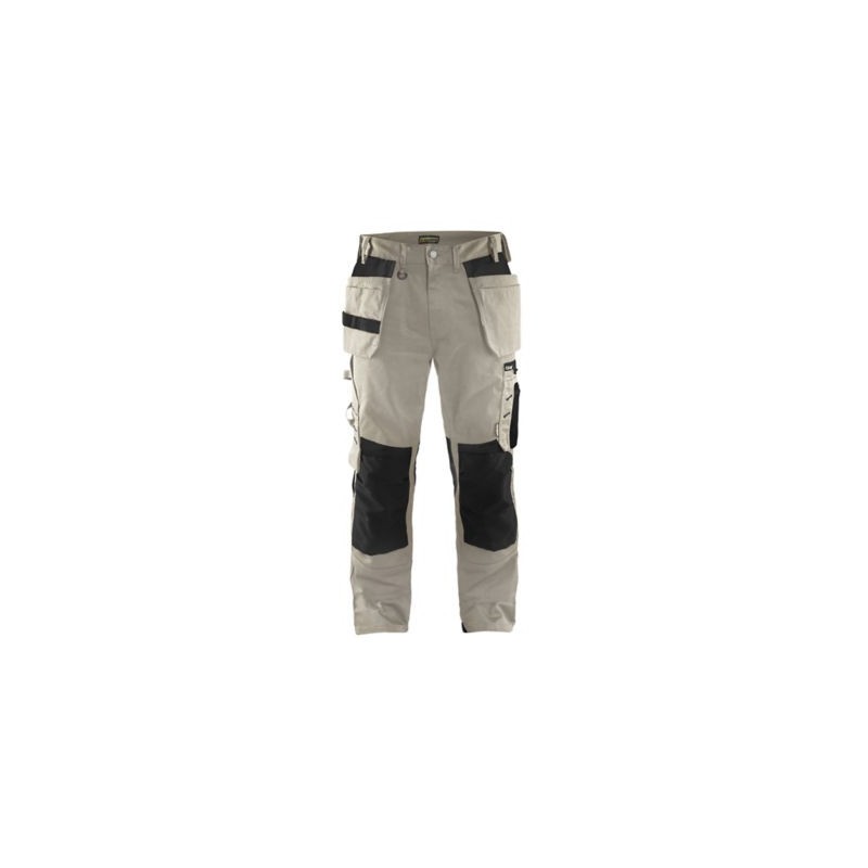Pantalon poches BLAKLADER beige/noir 38