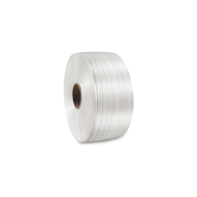 Feuillard textile fil à fil qualité standard RAJA 19 mm x 600 m - Lot de 2