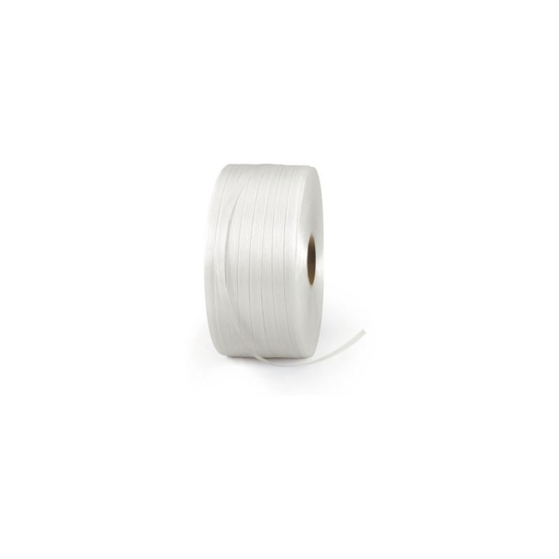 Feuillard textile fil à fil qualité renforcée  RAJA 16 mm x 600 m | RAJA - Lot de 2