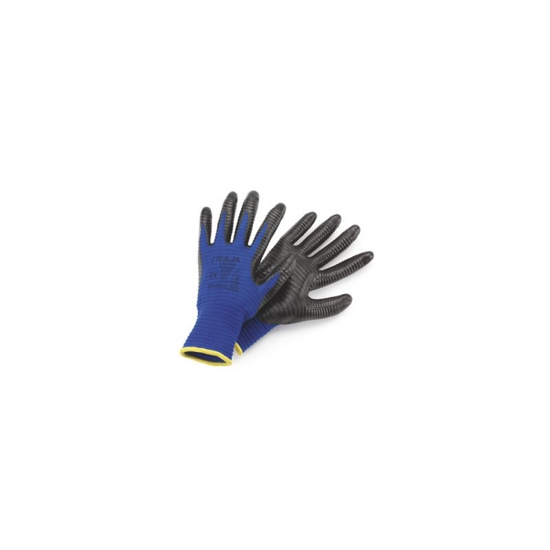 Gants enduction nitrile RAJA taille 10 - Pièce de 10 x 10