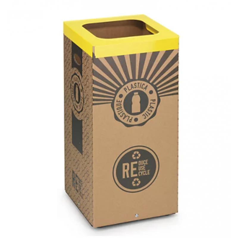Poubelle de tri en carton 100 litres plastique