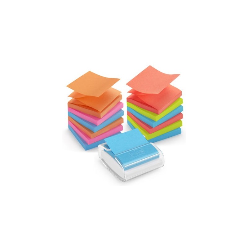 Recharge bloc couleur jaune pour dévidoir Z-Notes Post-it 3M - Lot de 12