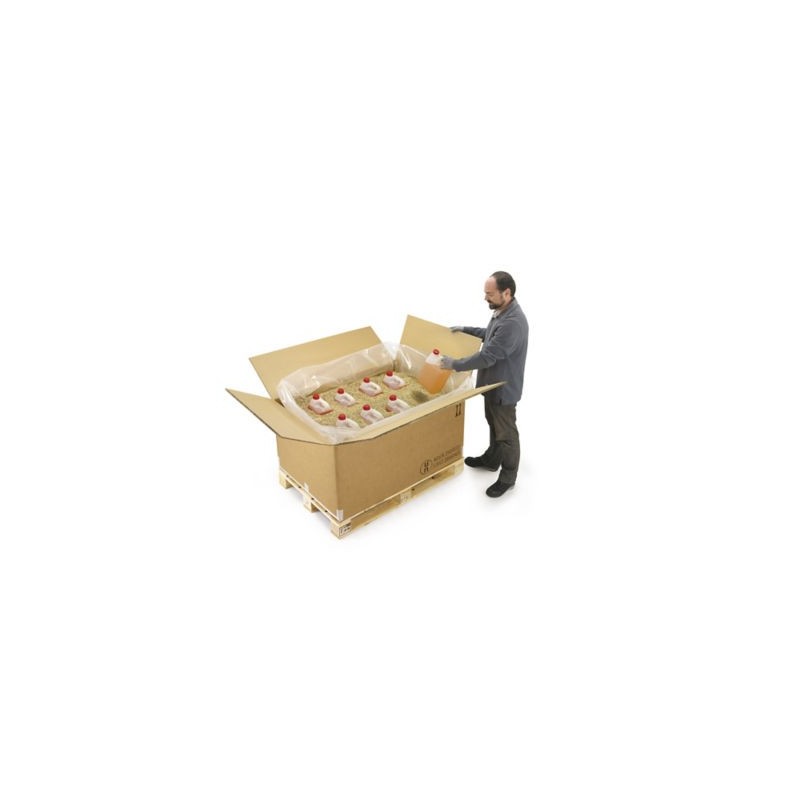 Caisse carton palettisable triple cannelure pour produits dangereux (logo ONU) 117x77x80 cm 517 kg - Lot de 3