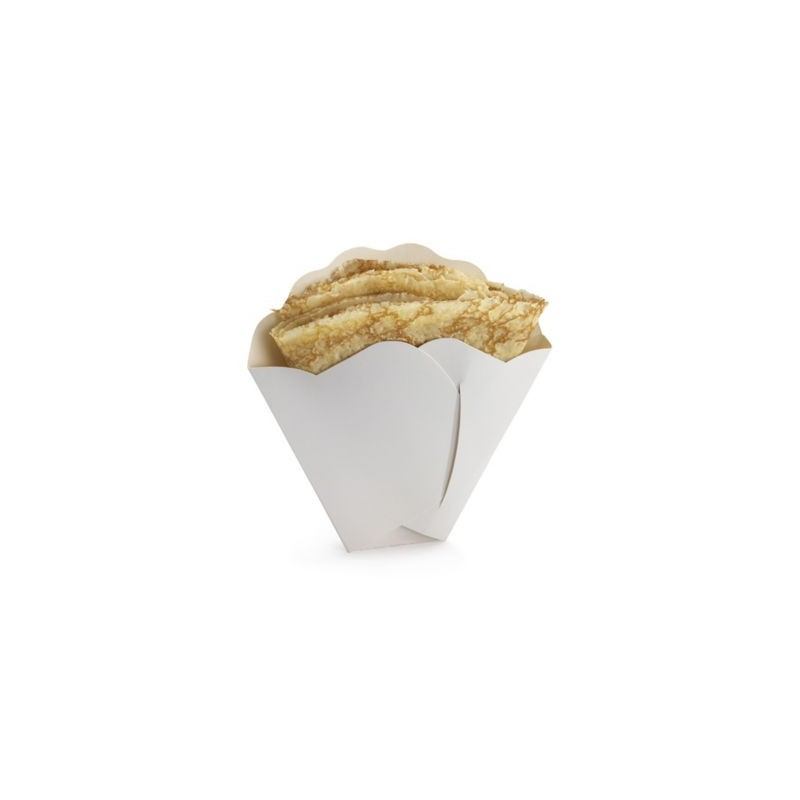 Cône à crêpe en carton 175x165 mm - Paquet de 1000